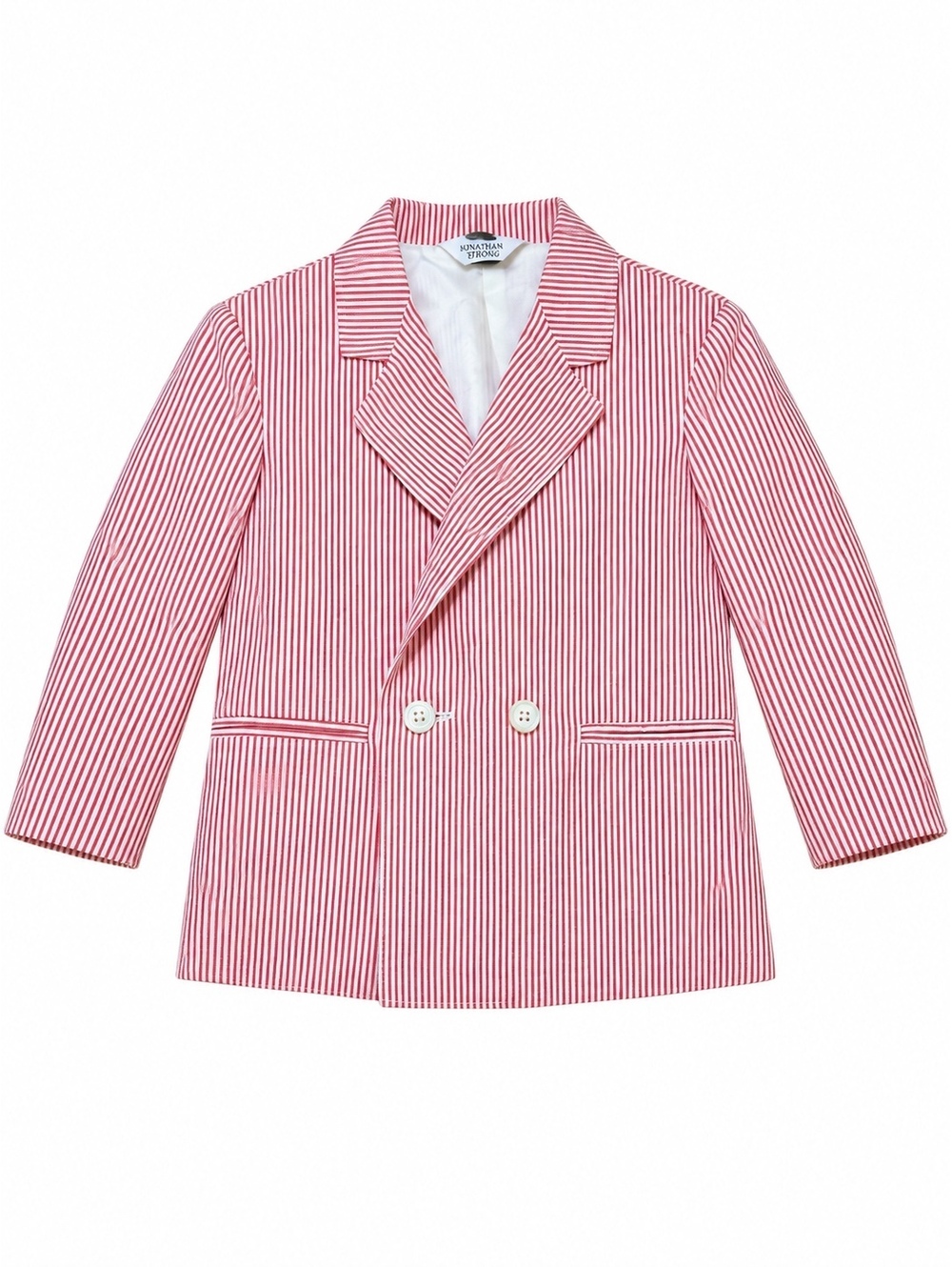 Vintage Jonathan Strong Pink and White Seersucker Blazer 4T